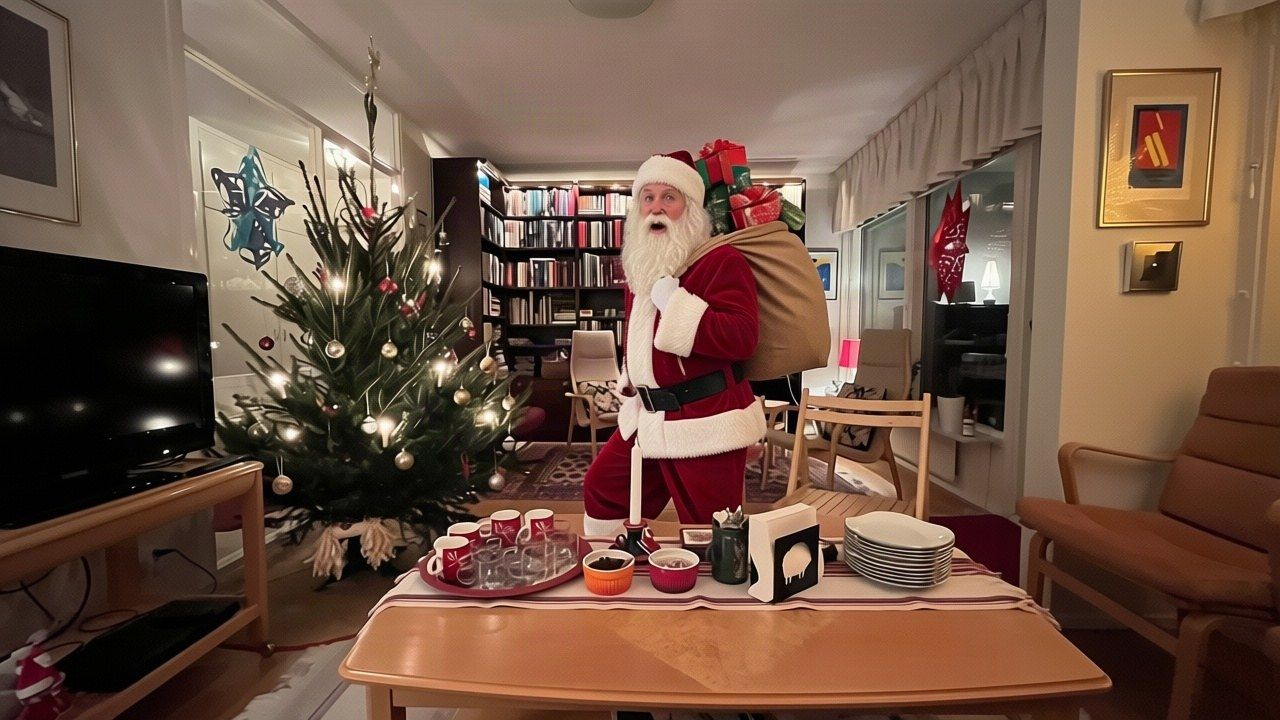 Santa caught on camera — AI